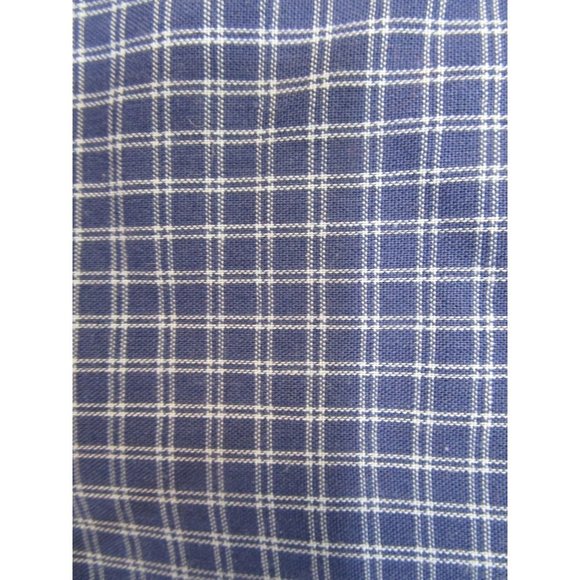 Mens Saddlebred Easy Care Navy White Mini Check XXL Buttondown Shirt New - Picture 8 of 9